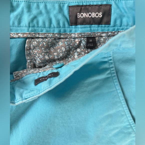 Bonobos Teal Flat Front Shorts - Picture 4 of 4